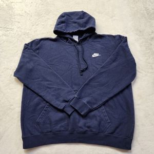 Nike Sportswear Club Fleece Women's Blue Pullover Hoodie Size XL